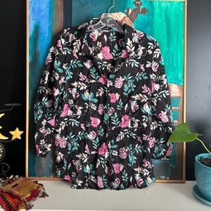 Goa Floral Black Blouse XL
